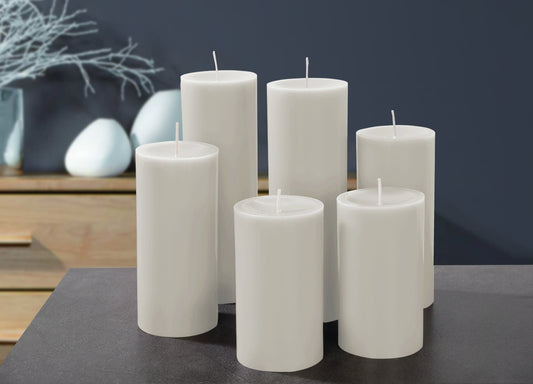 Engels Kerzen Stumpenkerze 8x15cm Leinen