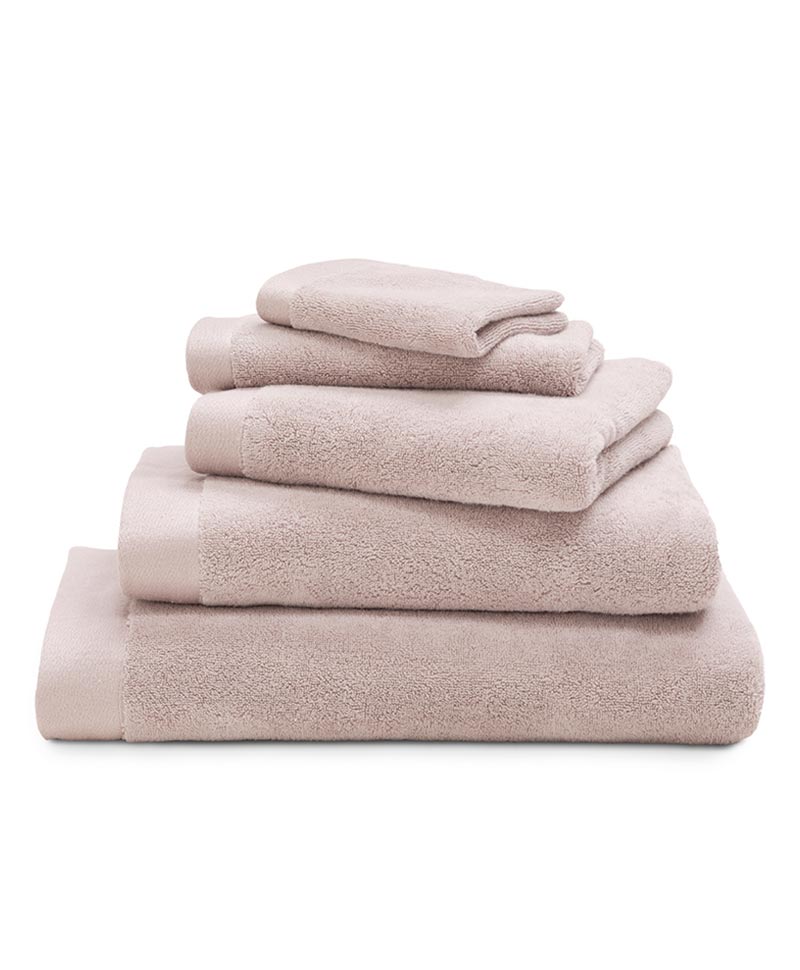 LUIZ Grace hochfloriges Luxushandtuch mit beidseitigem Satinabschluss, 100% Bio Baumwolle