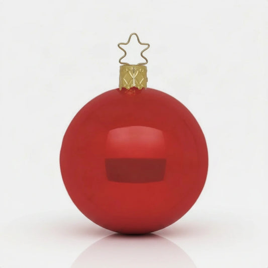 INGE-GLAS Kugel Opal rot, 12cm
