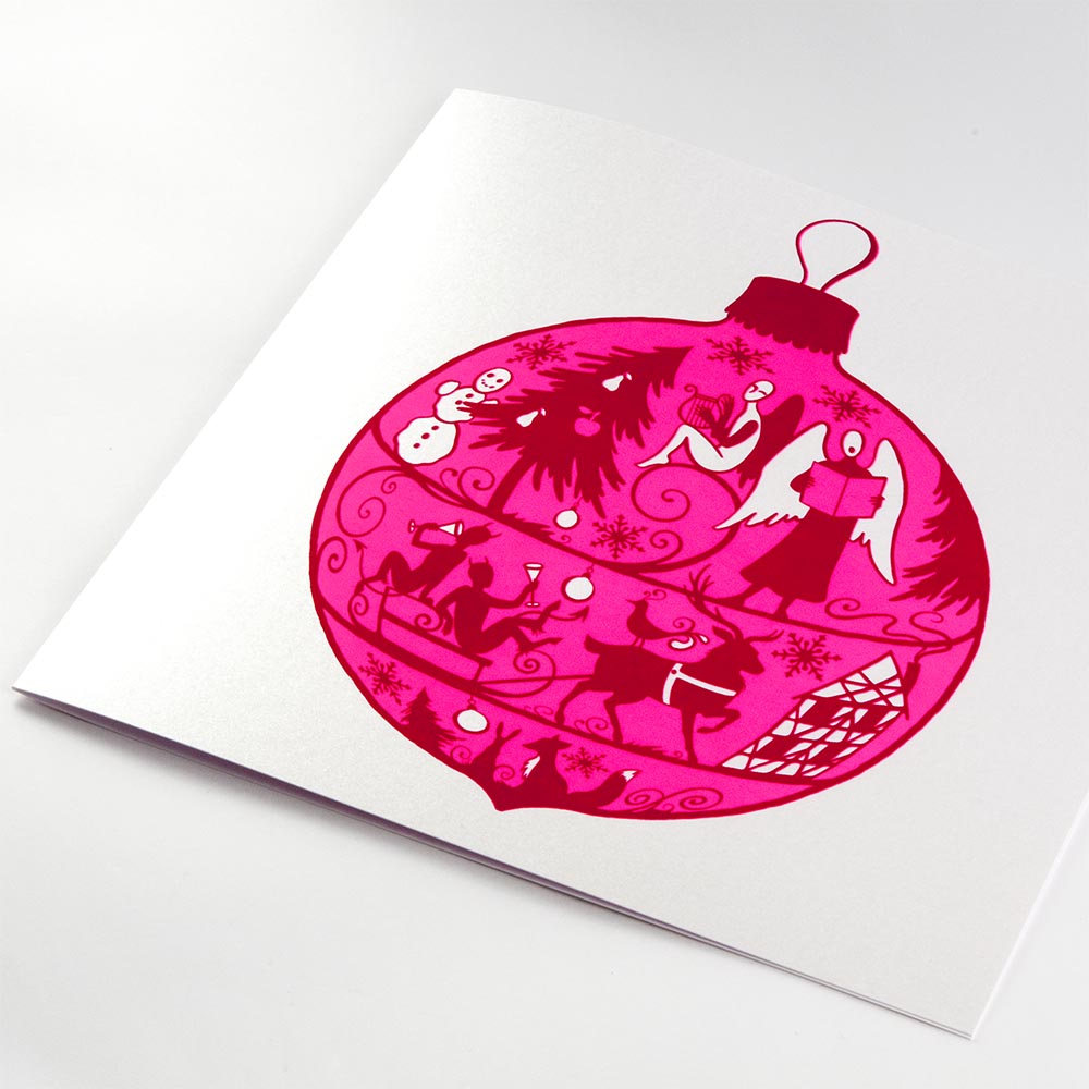 Bethge Weihnachtskarte Fairy Light Perlmutt