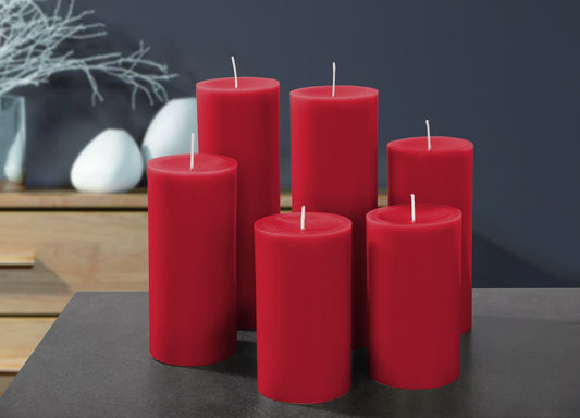 Engels Kerzen Stumpenkerze 8x8cm Zinnober