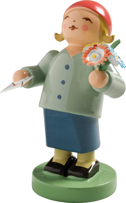 Wendt & Kühn Gratulant mit Brief und Blumen