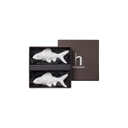Hering Berlin Velvet Zubehör, 2 Heringe in Geschenkbox, weiß