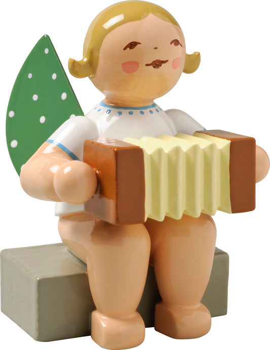 Wendt & Kühn Engel mit Harmonika, sitzend