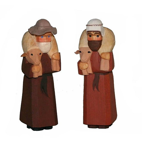 Lotte Sievers-Hahn Krippenfiguren 12cm, Hirte mit Schaf und Hut