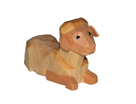 Lotte Sievers-Hahn Krippenfiguren 12cm, Lamm hell liegend 3,5cm