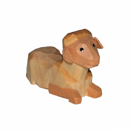 Lotte Sievers-Hahn Krippenfiguren 12cm, Lamm hell liegend 3,5cm