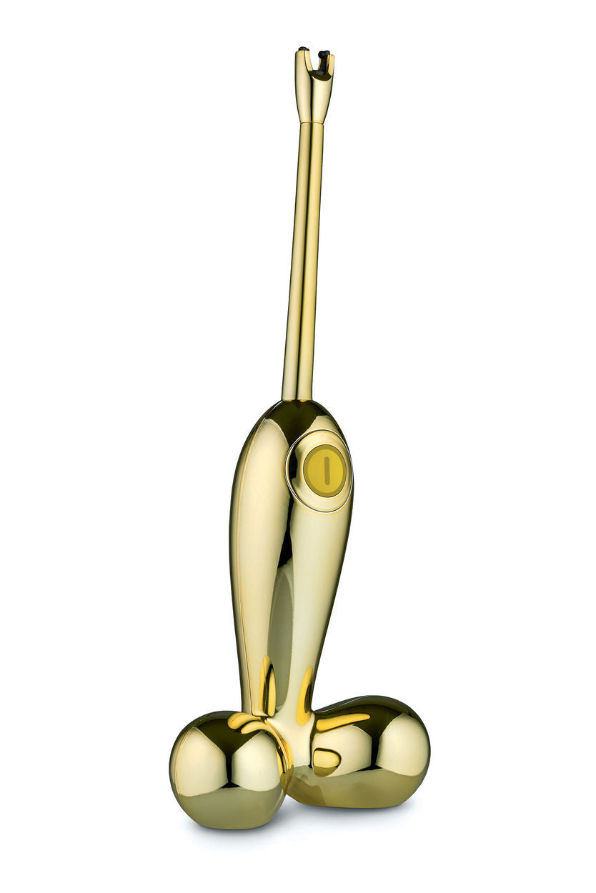 Alessi elektrisches Lichtbogenfeuerzeug "Firebird 2.0" aufladbar, Farbe Gold