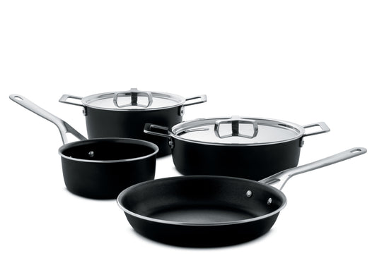 Alessi Topfset 6-teilig schwarz POTS & PANS