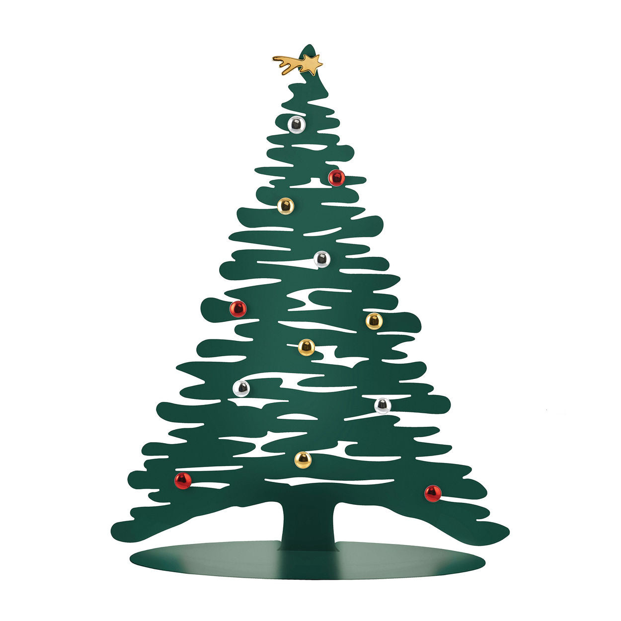 Alessi Weihnachtsschmuck "Bark for Christmas" aus Stahl, grün lackiert 70 cm