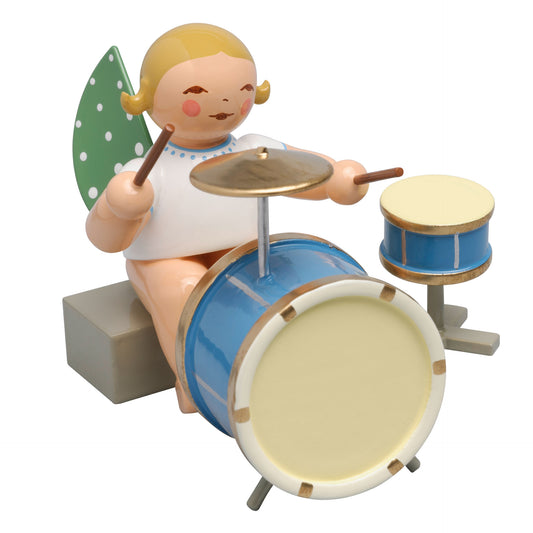 Wendt & Kühn Engel mit zweiteiligem Schlagzeug, sitzend