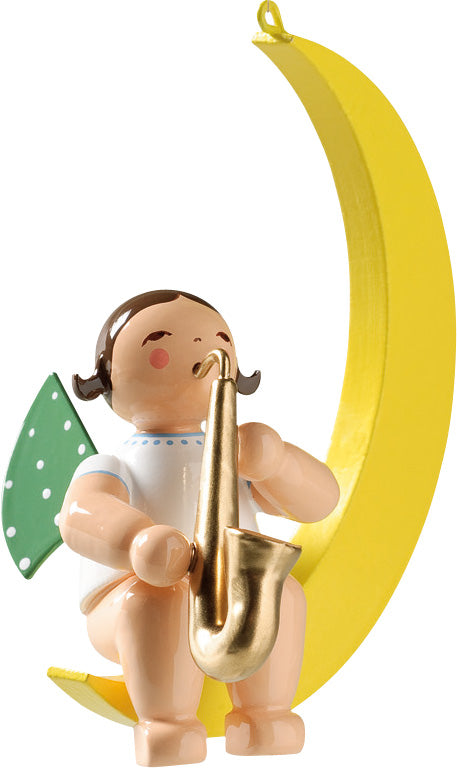 Wendt & Kühn Engel mit Saxophon, im Mond