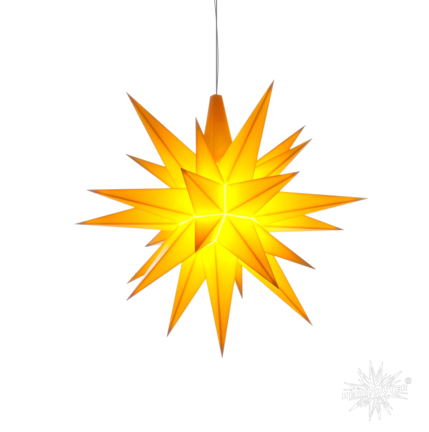 Herrnhuter Sterne – Stern A1e aus Kunststoff 13 cm, lieferbar in den Farben Weiß, Rot, Gelb, Blau, Grün, Weiß/Rot