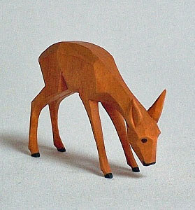 Lotte Sievers-Hahn Figur Reh äsend, passend zu den 12 cm Krippenfiguren