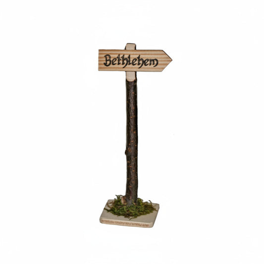 Lotte Sievers-Hahn Krippenfiguren 12cm, Wegweiser „Bethlehem", 13cm (Typ 1)